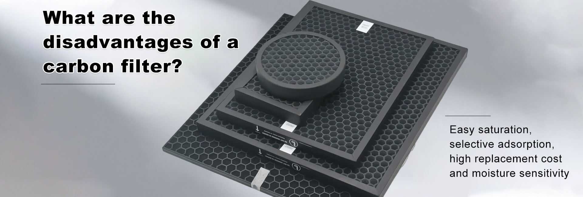What are the disadvantages of a carbon filter?
